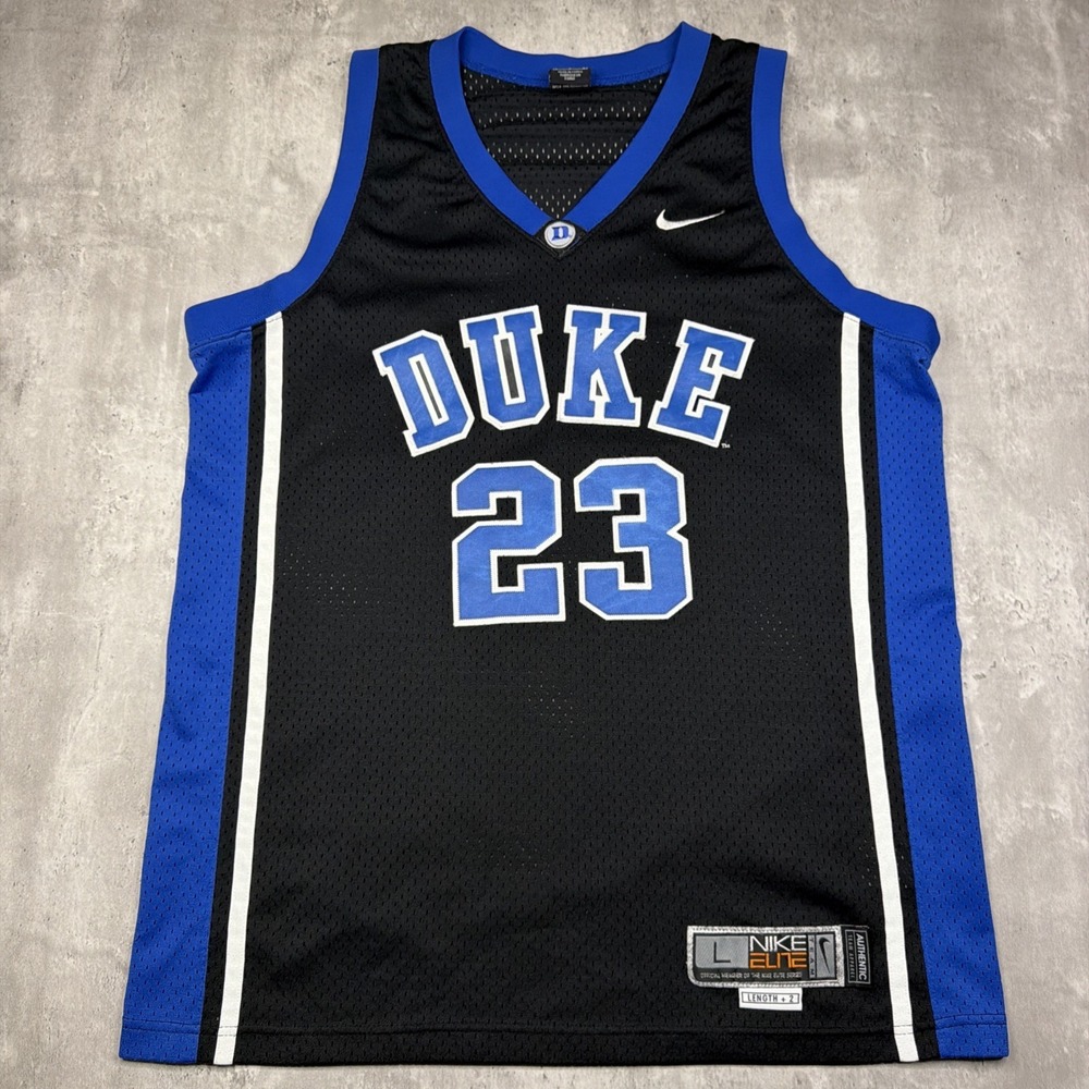 Vintage Nike Team Elite Duke University Blue Devils #23 Basketball Jersey L L+2